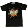 Unisex Men Light Tee Black Size M T Shirt Crazy Unicorn Colorful Rainbow Splash 1