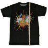 Unisex Men Light Tee Black Size M T Shirt Crazy Unicorn Colorful Rainbow Splash 6
