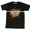 Unisex Men Light Tee Black Size M T Shirt Crazy Unicorn Colorful Rainbow Splash 7